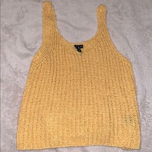 Knit yellow crop top